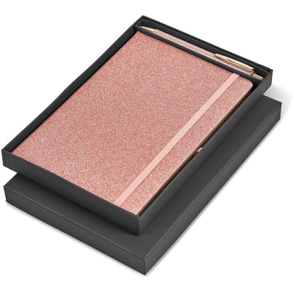 Sparkle Notebook & Pen Set - Brand your company Logo! Get a quote - Promo Lingo