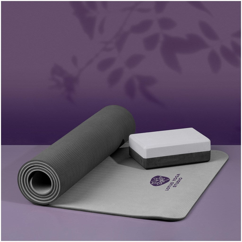 Stylish Eva & Elm Eclipse Two Tone Exercise Mat for Comfort - Brand your company Logo! Get a quote - Promo Lingo