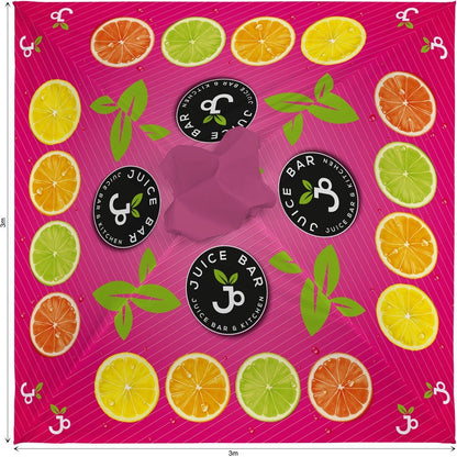 Sublimated Parasol Roof 3m x 3m - Brand your company Logo! Get a quote - Promo Lingo