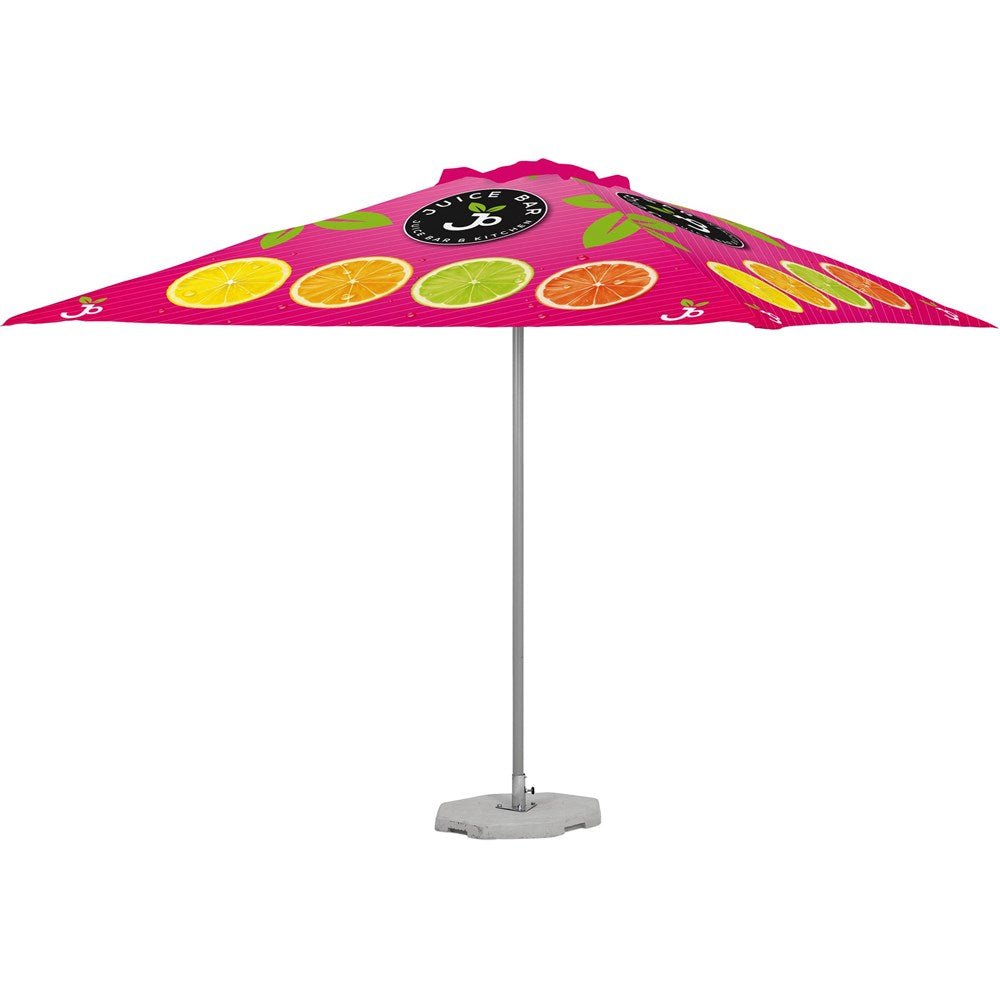 Sublimated Parasol Single Pole 3m x 3m - Brand your company Logo! Get a quote - Promo Lingo