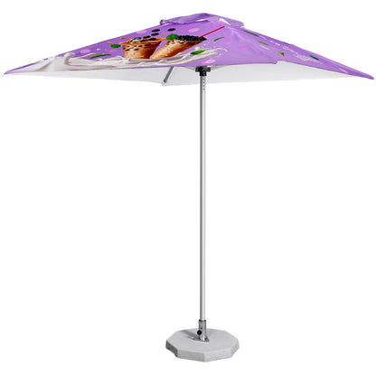 Sublimated Parasol Single Round Pole 2 x 2m - Brand your company Logo! Get a quote - Promo Lingo