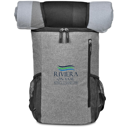 Summertide Backpack Cooler & Picnic Blanket Set - Brand your company Logo! Get a quote - Promo Lingo