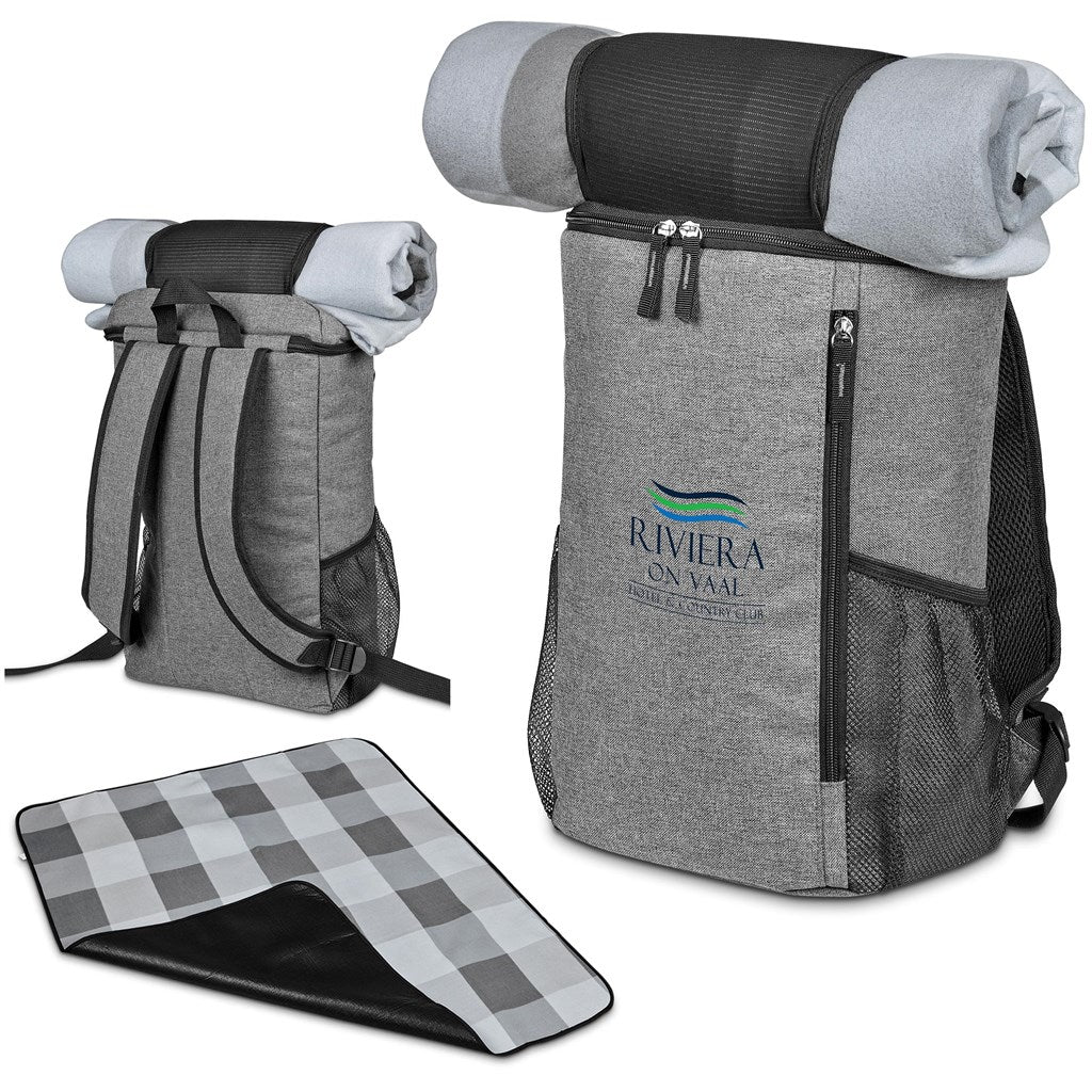 Summertide Backpack Cooler & Picnic Blanket Set - Brand your company Logo! Get a quote - Promo Lingo