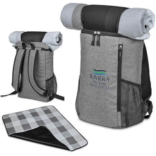 Summertide Backpack Cooler & Picnic Blanket Set - Brand your company Logo! Get a quote - Promo Lingo