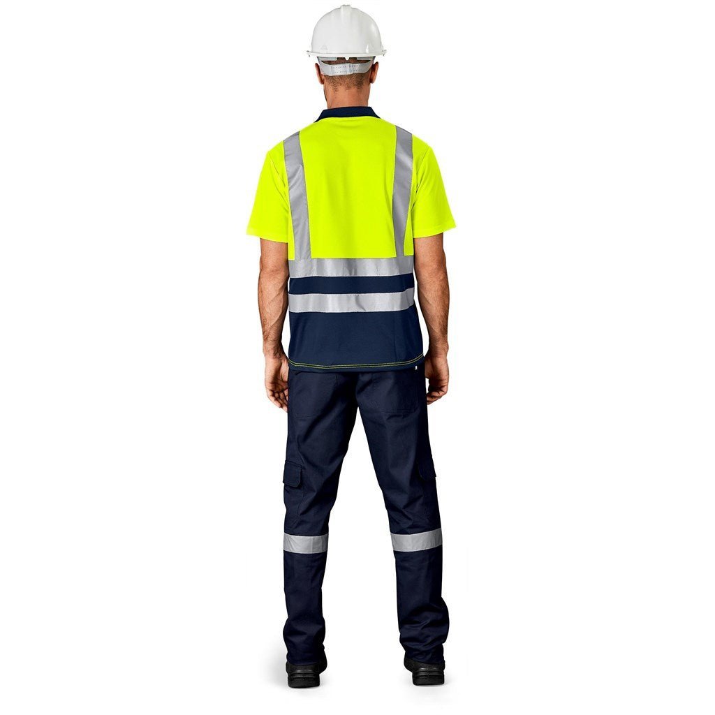 Surveyor Two - Tone Hi - Viz Reflective Golf Shirt - Brand your company Logo! Get a quote - Promo Lingo