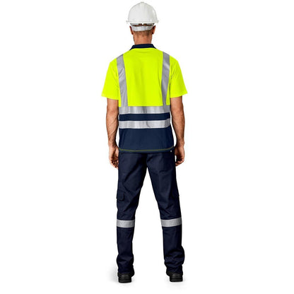 Surveyor Two - Tone Hi - Viz Reflective Golf Shirt - Brand your company Logo! Get a quote - Promo Lingo