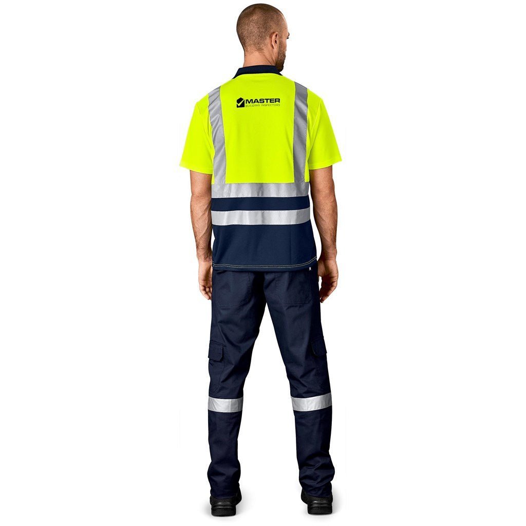 Surveyor Two - Tone Hi - Viz Reflective Golf Shirt - Brand your company Logo! Get a quote - Promo Lingo