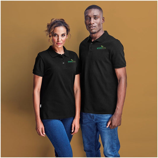 Sustainable Mens Okiyo Tenyo Recycled Golf Shirt for Style - Brand your company Logo! Get a quote - Promo Lingo