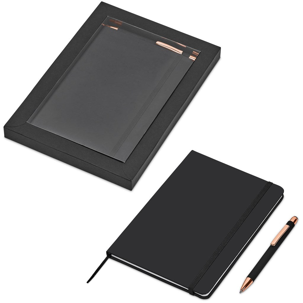 Sutton Notebook & Pen Set - Brand your company Logo! Get a quote - Promo Lingo
