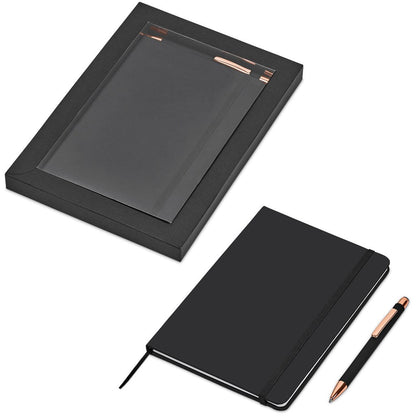Sutton Notebook & Pen Set - Brand your company Logo! Get a quote - Promo Lingo