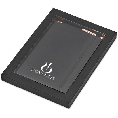 Sutton Notebook & Pen Set - Brand your company Logo! Get a quote - Promo Lingo