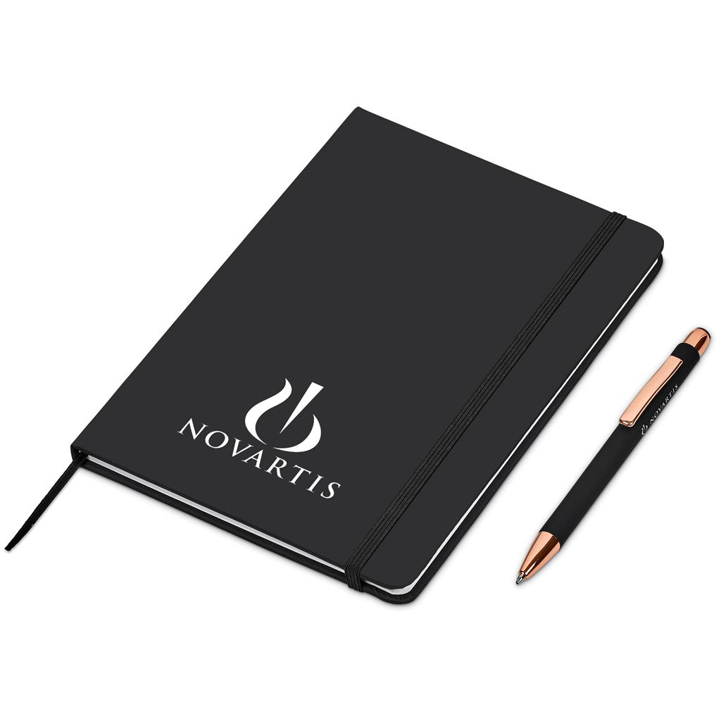 Sutton Notebook & Pen Set - Brand your company Logo! Get a quote - Promo Lingo