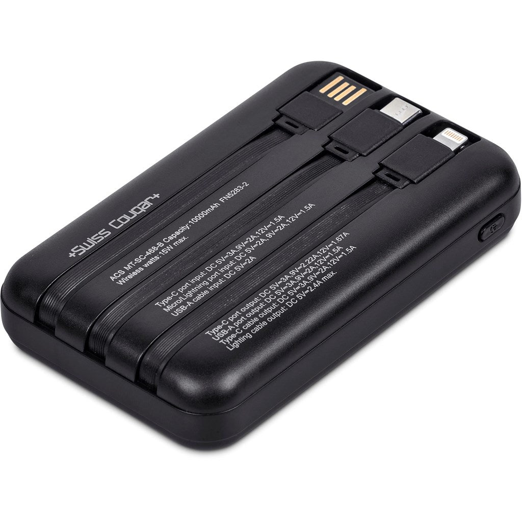 Swiss Cougar Argos Fast Charge 20W Wireless Charging Magnetic Power Bank - 10000mAh - Brand your company Logo! Get a quote - Promo Lingo
