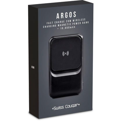 Swiss Cougar Argos Fast Charge 20W Wireless Charging Magnetic Power Bank - 10000mAh - Brand your company Logo! Get a quote - Promo Lingo