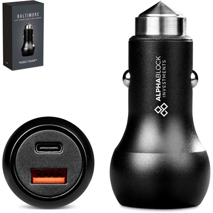 Swiss Cougar Baltimore 2 - in - 1 Fast Car Charger & Tool - Brand your company Logo! Get a quote - Promo Lingo