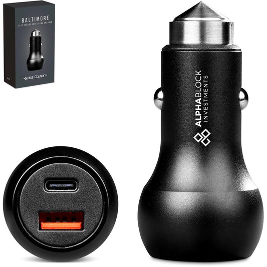Swiss Cougar Baltimore 2 - in - 1 Fast Car Charger & Tool - Brand your company Logo! Get a quote - Promo Lingo