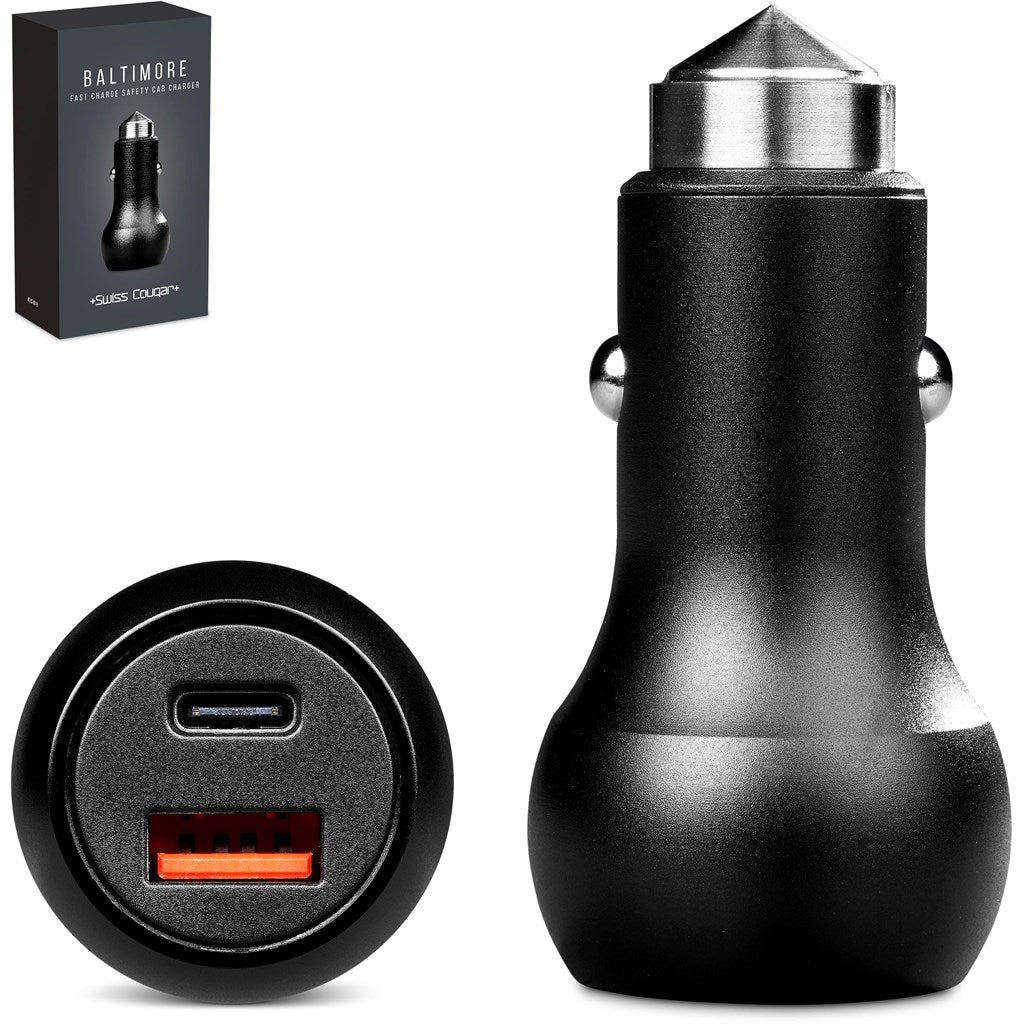 Swiss Cougar Baltimore 2 - in - 1 Fast Car Charger & Tool - Brand your company Logo! Get a quote - Promo Lingo
