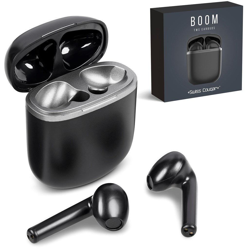 Swiss Cougar Boom TWS Earbuds - Brand your company Logo! Get a quote - Promo Lingo
