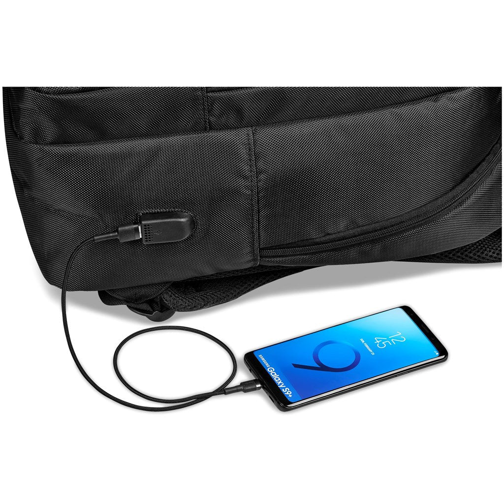 Swiss Cougar Boston Laptop Backpack with USB Charging for Professionals - Brand your company Logo! Get a quote - Promo Lingo