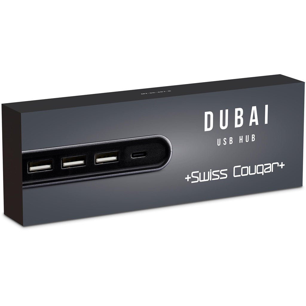 Swiss Cougar Dubai USB Hub - Gun Metal - Brand your company Logo! Get a quote - Promo Lingo