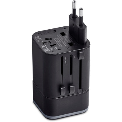 Swiss Cougar Frankfurt World Travel Adaptor - Brand your company Logo! Get a quote - Promo Lingo