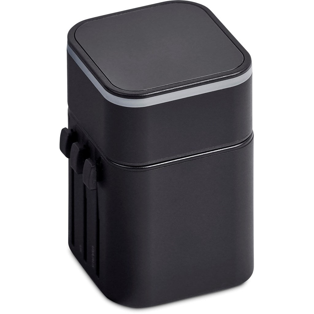 Swiss Cougar Frankfurt World Travel Adaptor - Brand your company Logo! Get a quote - Promo Lingo
