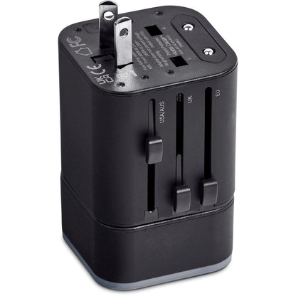 Swiss Cougar Frankfurt World Travel Adaptor - Brand your company Logo! Get a quote - Promo Lingo
