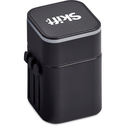 Swiss Cougar Frankfurt World Travel Adaptor - Brand your company Logo! Get a quote - Promo Lingo
