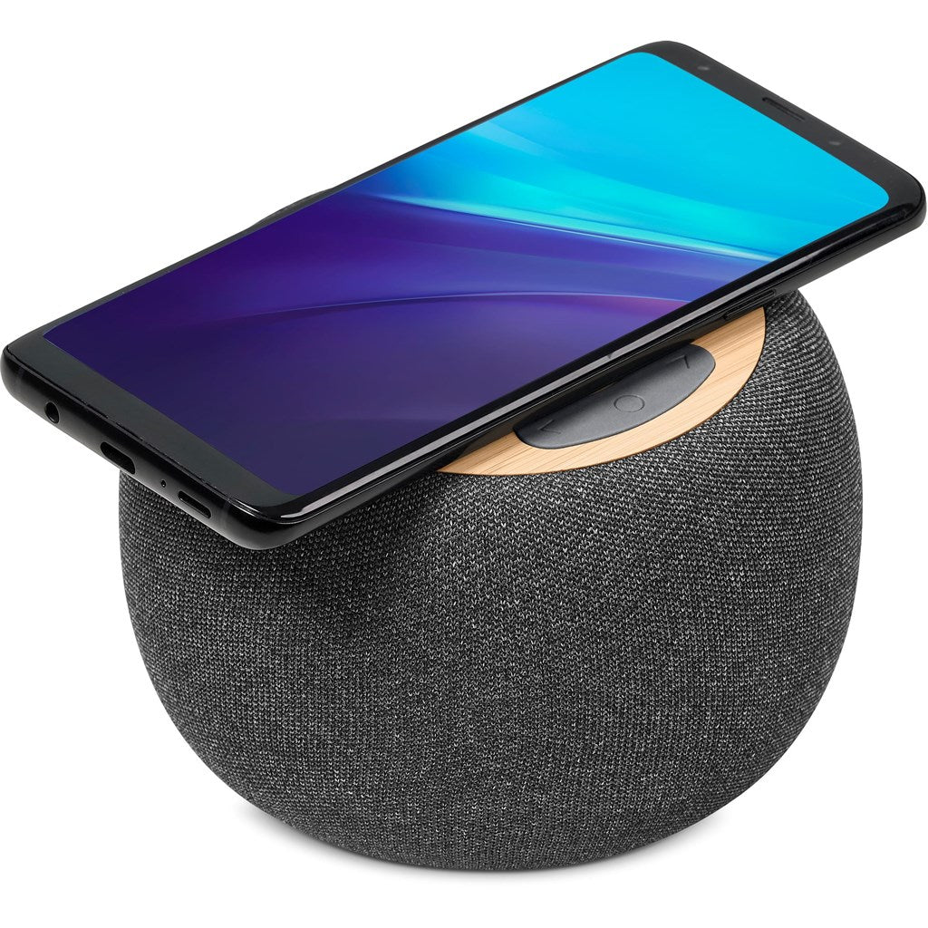 Swiss Cougar Geneva Wireless Charger & Bluetooth Speaker - Brand your company Logo! Get a quote - Promo Lingo
