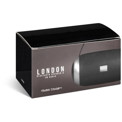 Swiss Cougar London Bluetooth Speaker & FM Radio - Brand your company Logo! Get a quote - Promo Lingo