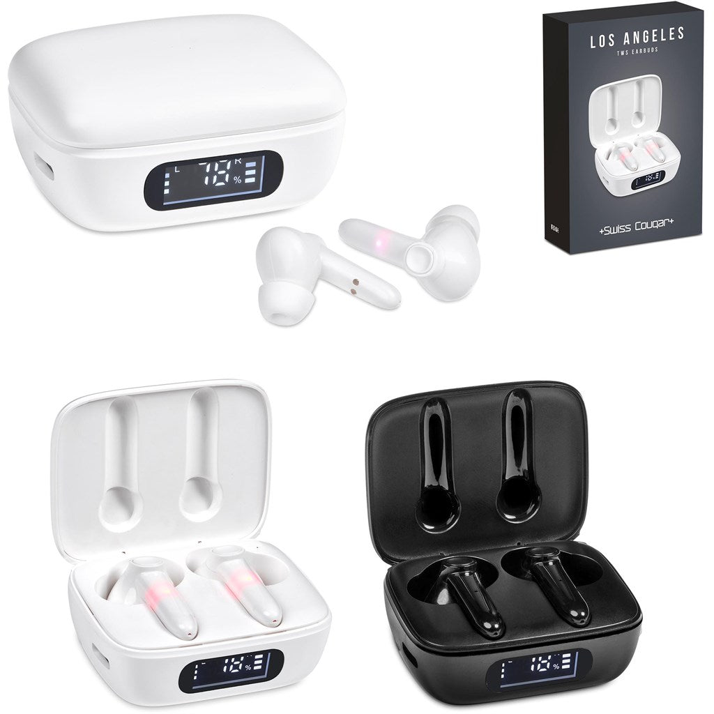Swiss Cougar Los Angeles TWS Earbuds - Brand your company Logo! Get a quote - Promo Lingo
