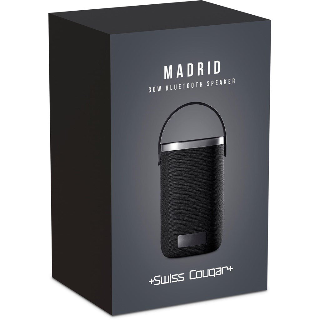 Swiss Cougar Madrid 30W Bluetooth Speaker with RGB Lights for Party Lovers - Brand your company Logo! Get a quote - Promo Lingo