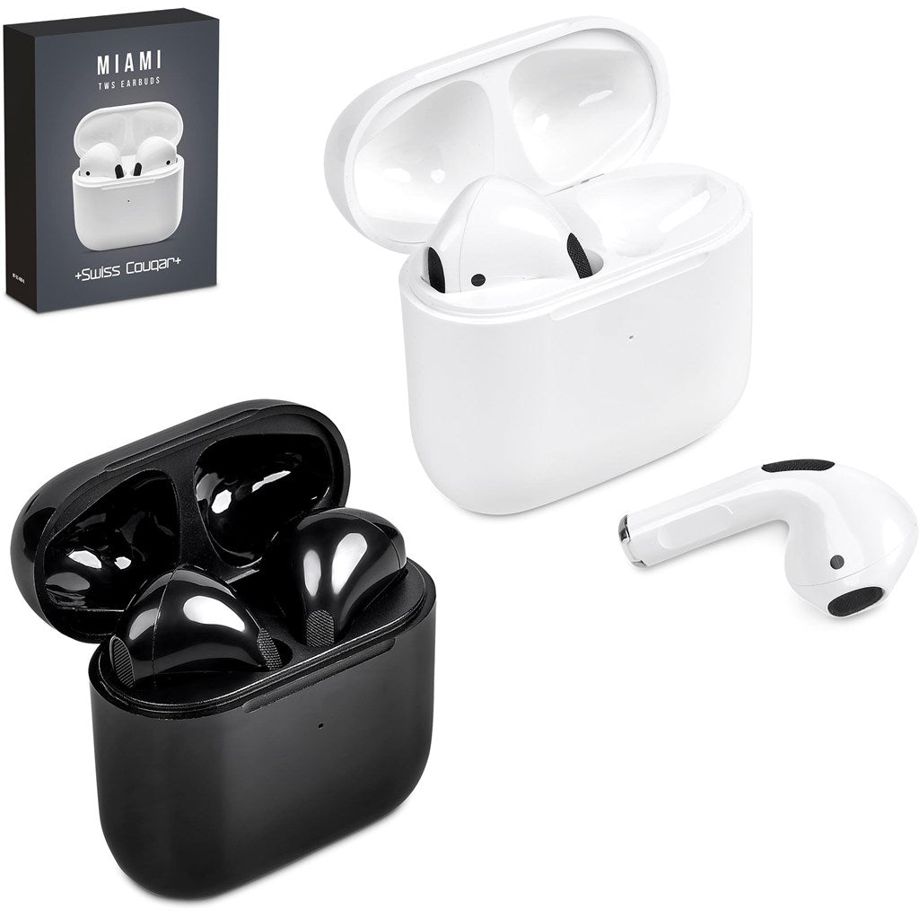 Swiss Cougar Miami TWS Earbuds - Brand your company Logo! Get a quote - Promo Lingo