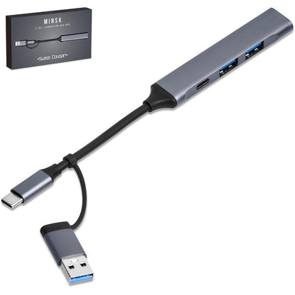 Swiss Cougar Minsk 2 - in - 1 Connector USB Hub - Brand your company Logo! Get a quote - Promo Lingo