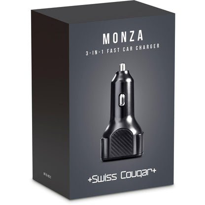Swiss Cougar Monza 3 - in - 1 Fast Car Charger - Brand your company Logo! Get a quote - Promo Lingo