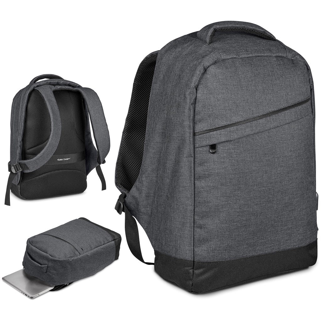 Swiss Cougar Munich Anti - Theft Laptop Backpack for Travelers - Brand your company Logo! Get a quote - Promo Lingo