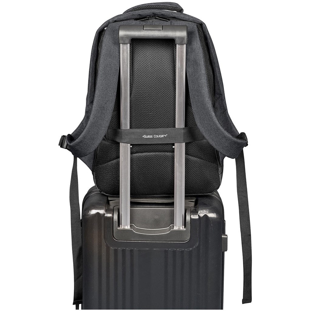 Swiss Cougar Munich Anti - Theft Laptop Backpack for Travelers - Brand your company Logo! Get a quote - Promo Lingo