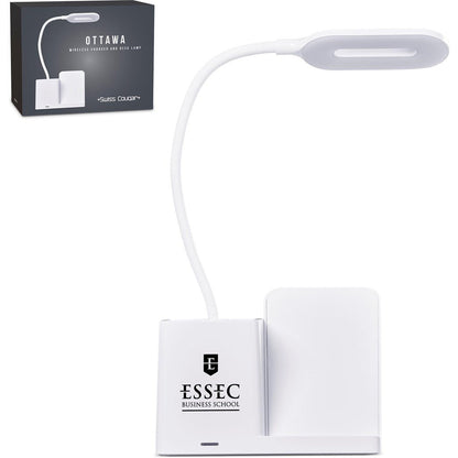 Swiss Cougar Ottawa Wireless Charger and Desk Lamp - Brand your company Logo! Get a quote - Promo Lingo
