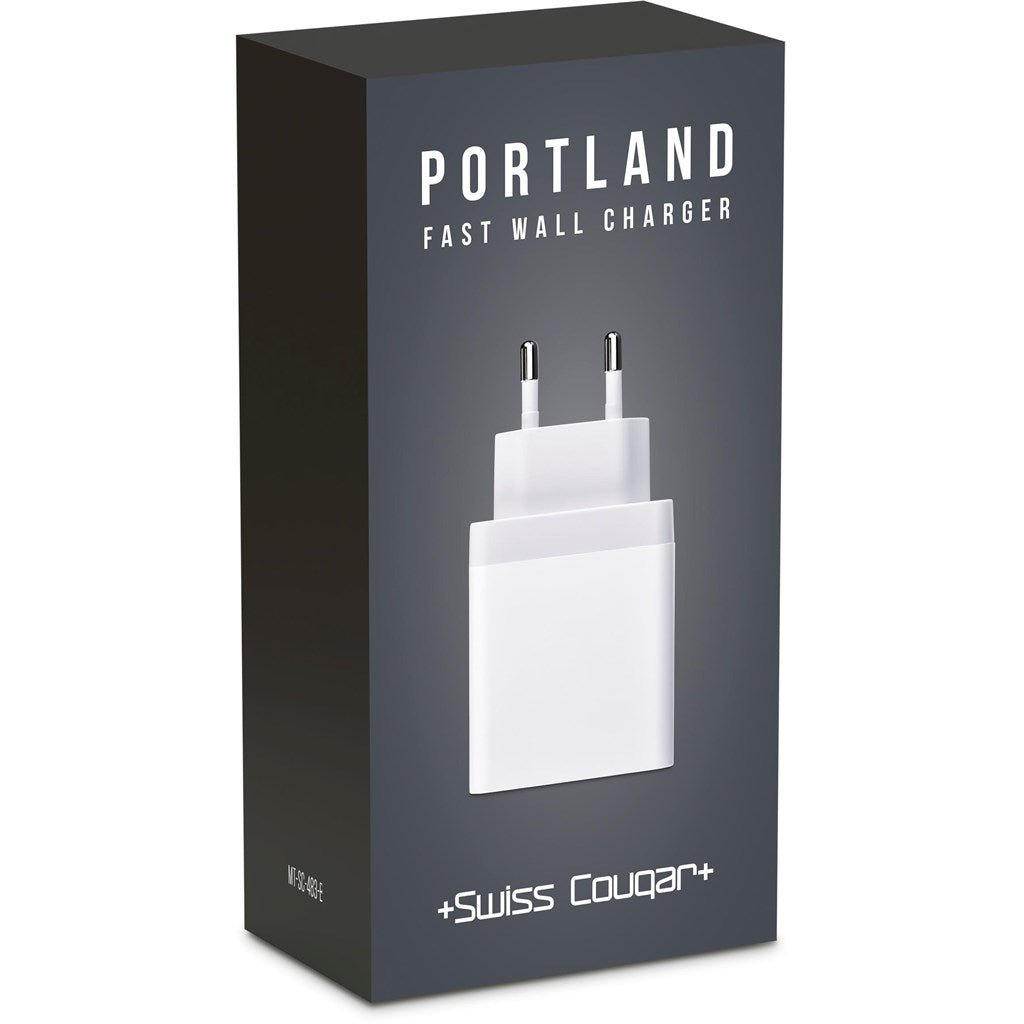 Swiss Cougar Portland Fast Wall Charger - Brand your company Logo! Get a quote - Promo Lingo