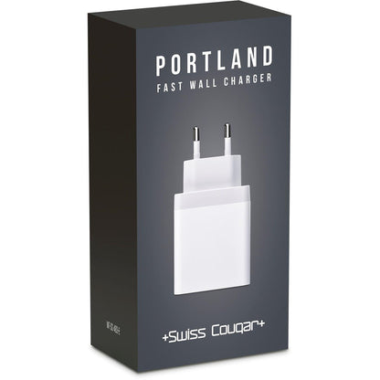 Swiss Cougar Portland Fast Wall Charger - Brand your company Logo! Get a quote - Promo Lingo