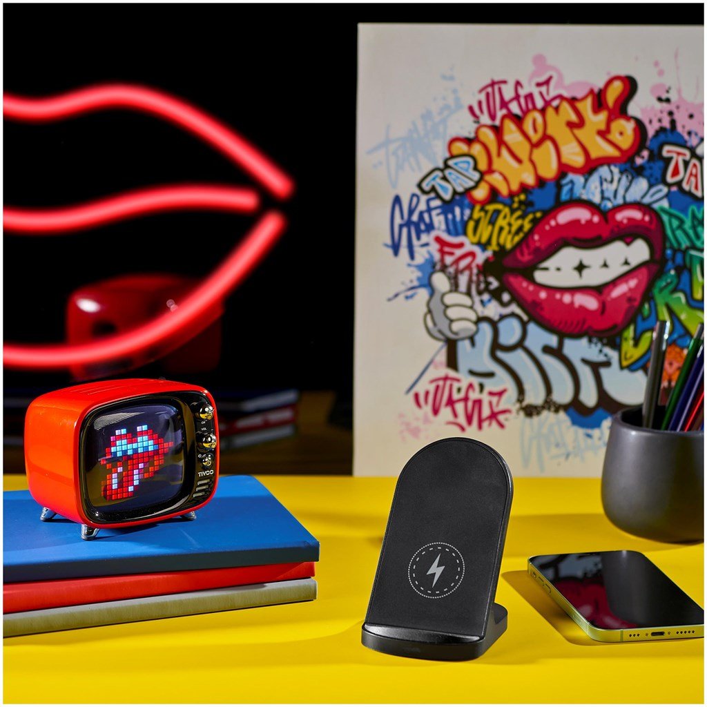 Swiss Cougar Reno Wireless Charging Phone Stand - BL - Brand your company Logo! Get a quote - Promo Lingo