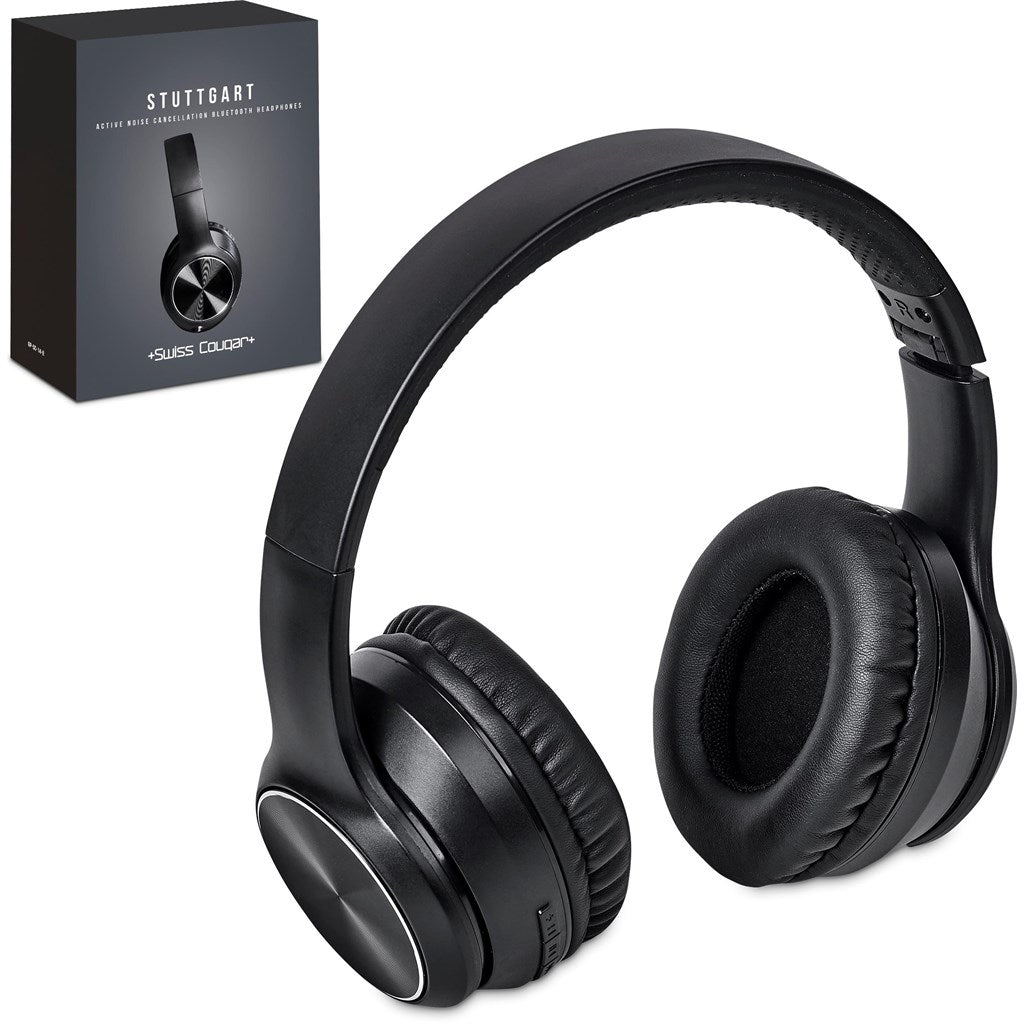 Swiss Cougar Stuttgart Active Noise - Cancelling Bluetooth Headphones for Travelers - Brand your company Logo! Get a quote - Promo Lingo
