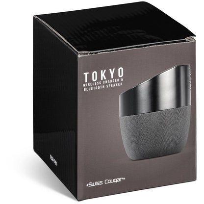 Swiss Cougar Tokyo Wireless Charger & Bluetooth Speaker - Brand your company Logo! Get a quote - Promo Lingo