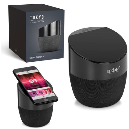 Swiss Cougar Tokyo Wireless Charger & Bluetooth Speaker - Brand your company Logo! Get a quote - Promo Lingo