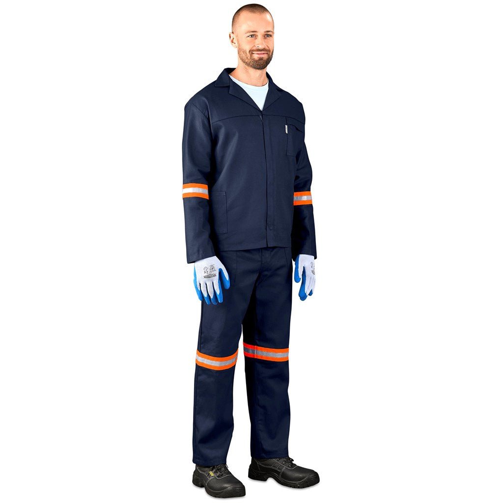 Technician 100% Cotton Conti Suit - Reflective Arms, Legs & Back - Orange Tape - Brand your company Logo! Get a quote - Promo Lingo