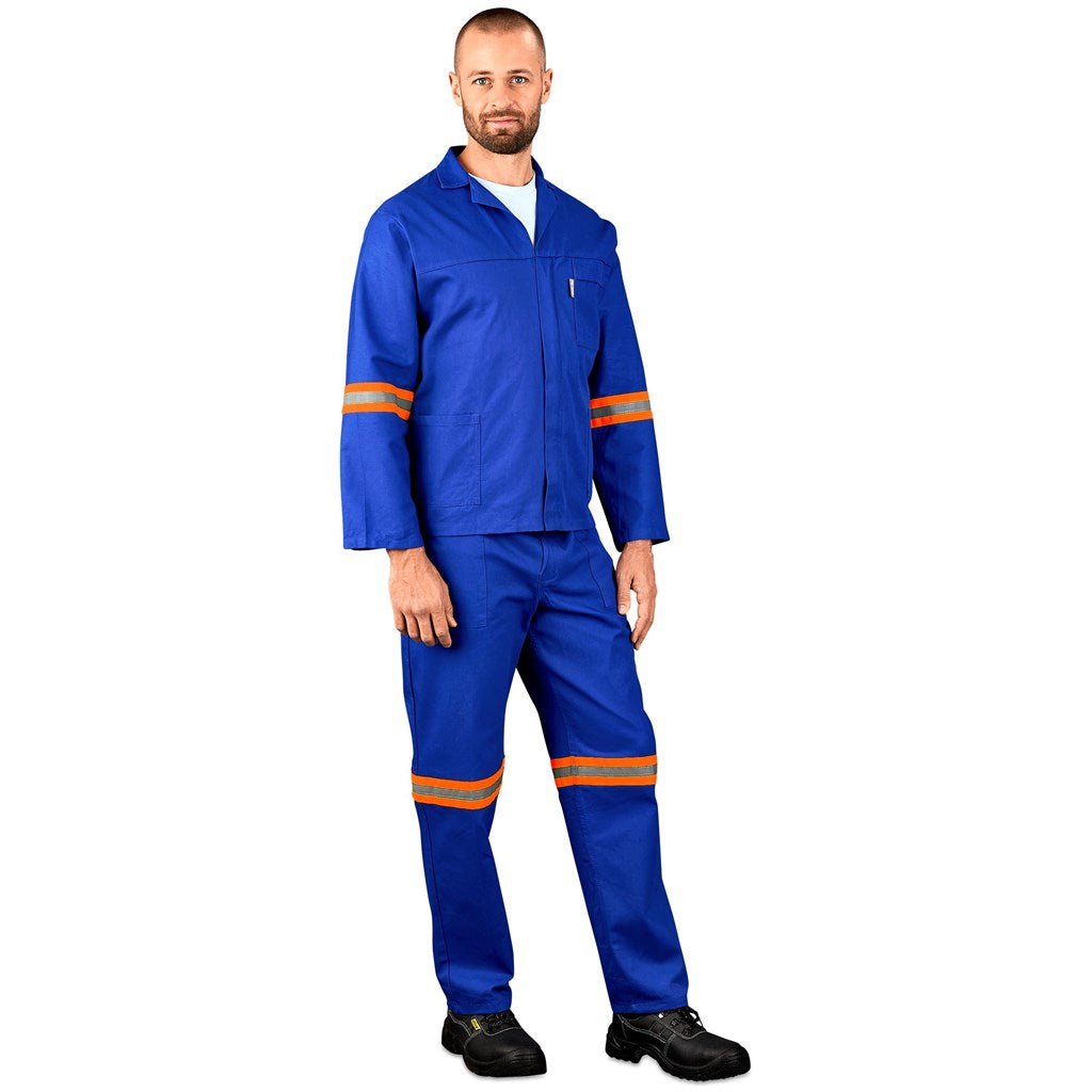 Technician 100% Cotton Conti Suit - Reflective Arms & Legs - Orange Tape - Brand your company Logo! Get a quote - Promo Lingo