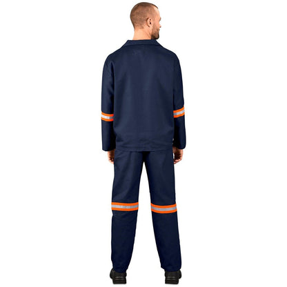 Technician 100% Cotton Conti Suit - Reflective Arms & Legs - Orange Tape - Brand your company Logo! Get a quote - Promo Lingo