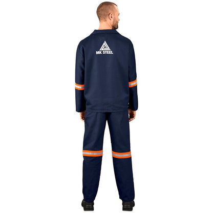 Technician 100% Cotton Conti Suit - Reflective Arms & Legs - Orange Tape - Brand your company Logo! Get a quote - Promo Lingo