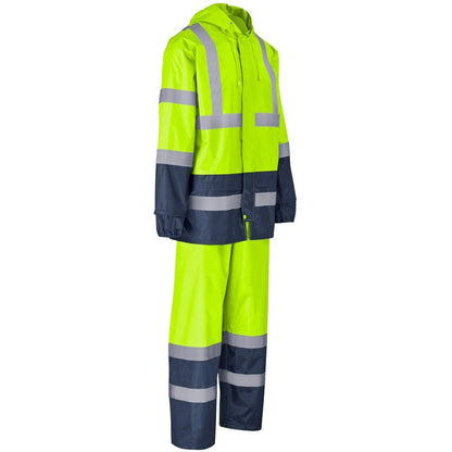 Torrent Two - Tone Hi - Viz Ref Polyester/PVC Rainsuit - Lime - Brand your company Logo! Get a quote - Promo Lingo