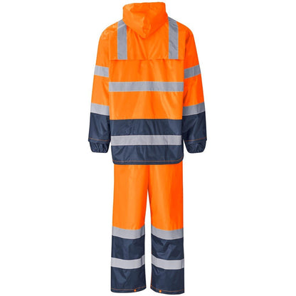 Torrent Two - Tone Hi - Viz Ref Polyester/PVC Rainsuit - Orange - Brand your company Logo! Get a quote - Promo Lingo